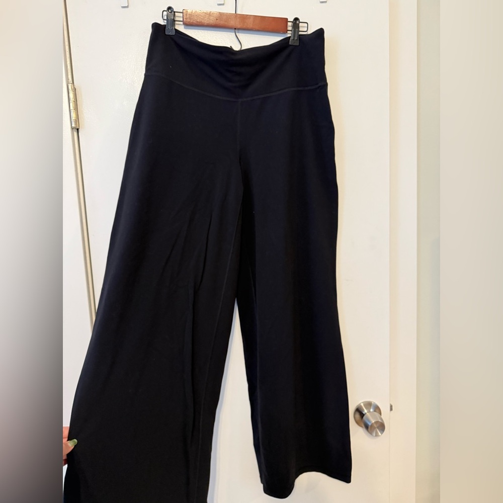 Athleta Black Wide Leg Pants High Waisted